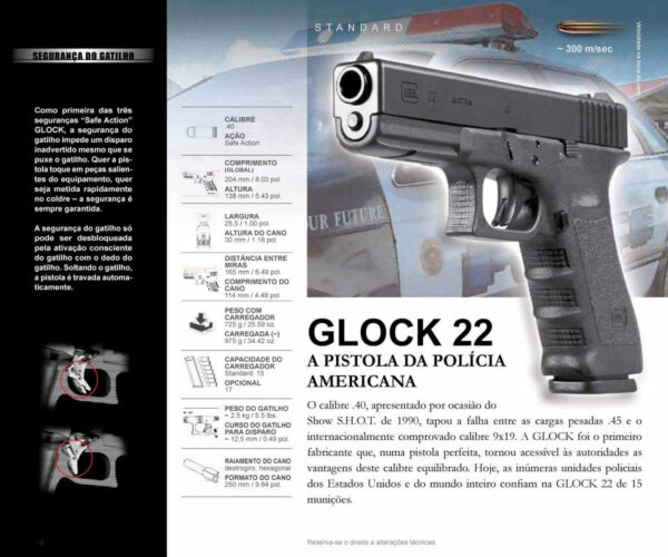 Pistola Glock G22 Gen 5- Calibre .40 ACP 15+1 Oxidada - Comprar Armas Paraguai